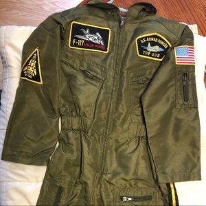 Kids Air Force Top Gun Flight Suit Costume